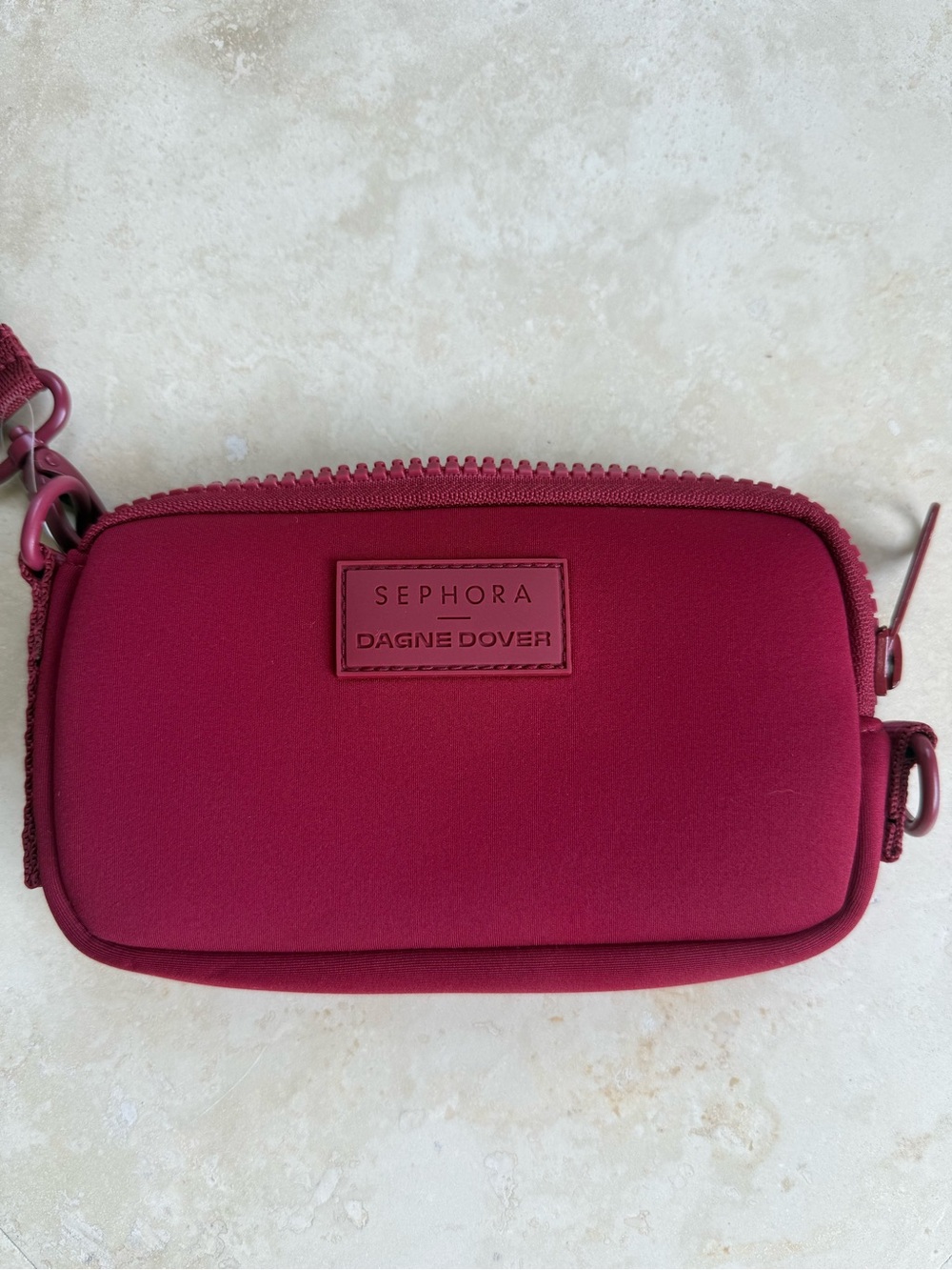 Dagne Dover Raspberry Cosmetic Crossbody Pouch
